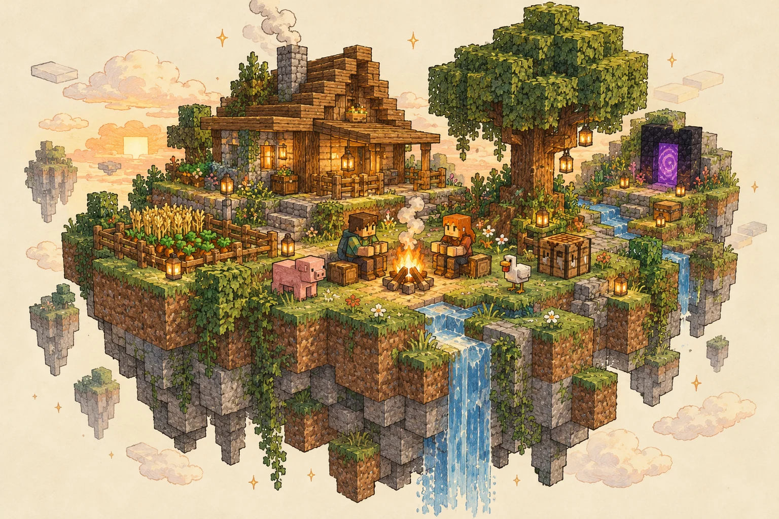 Le monde Minecraft illustré des Coupaings